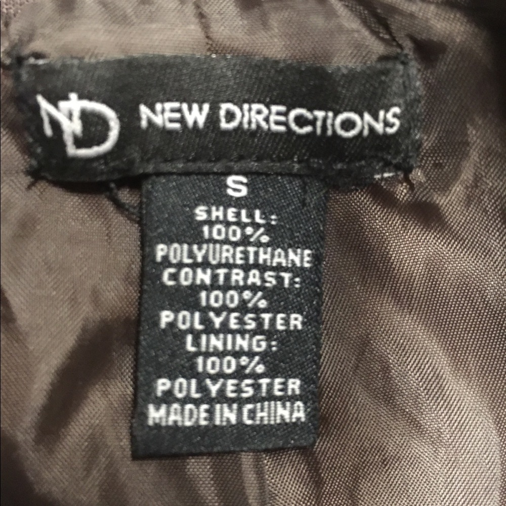❤️Women's Brown New Directions Faux Leather Jacket - Picture 5 of 6